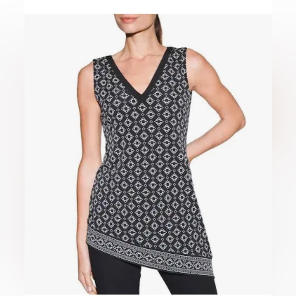 WHBM Asymmetrical Sleeveless Tunic Top Size Medium
